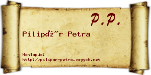 Pilipár Petra névjegykártya